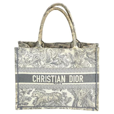 christian dior tote bag grey